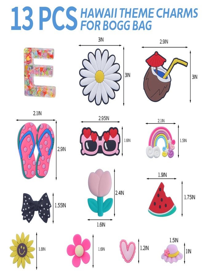 LA KEN DU Beach Bag Accessories PVC Rubber Totes Inserts Charms for Bogg Bag,Letter Charms for Bogg Bag (E) - Image 2